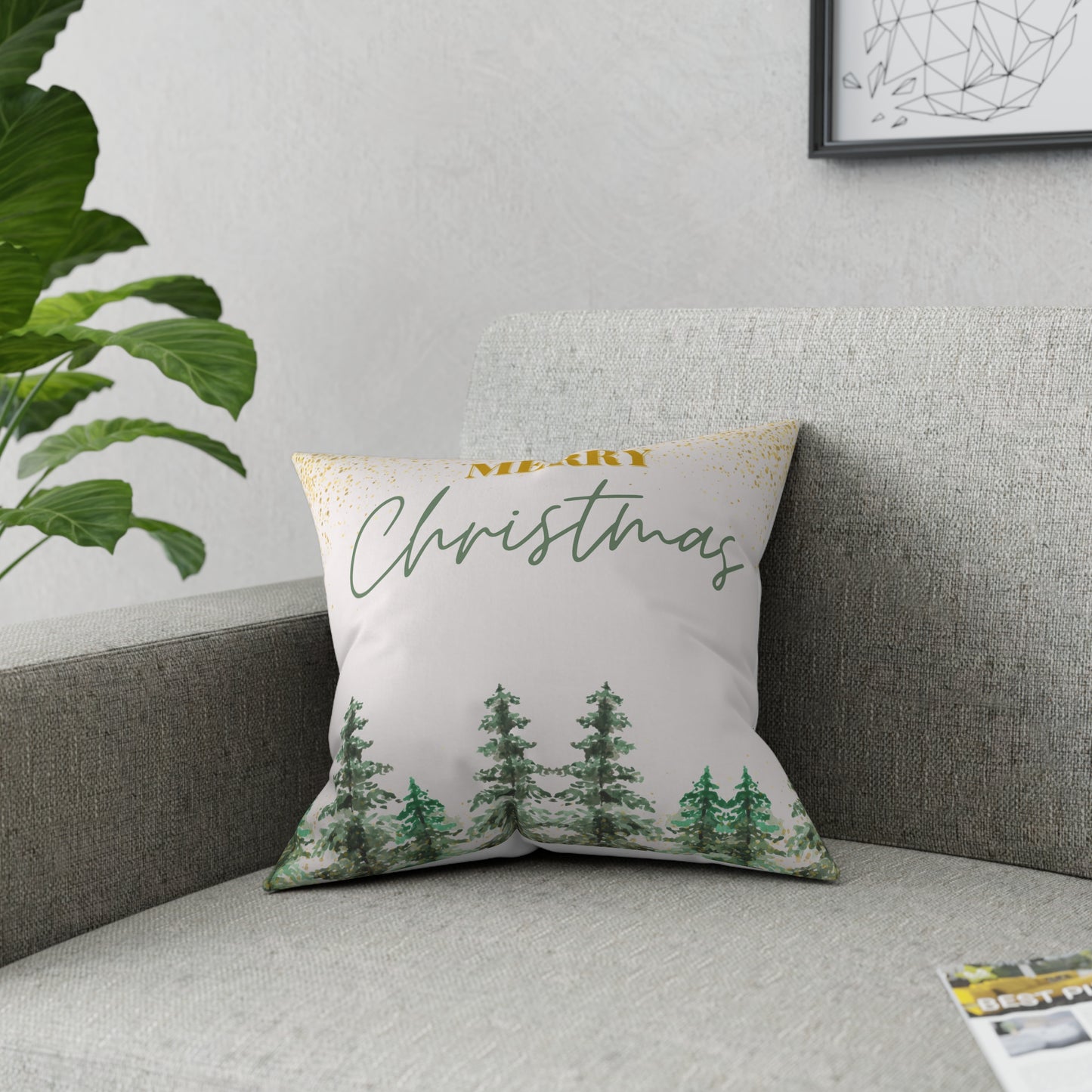 Merry Christmas Broadcloth Pillow