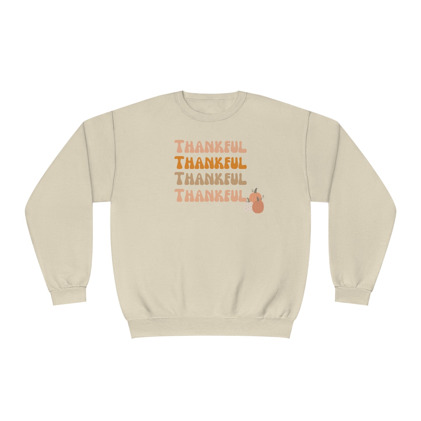 Thankful Pumpkin Fall and Thanksgiving Unisex NuBlend® Crewneck Sweatshirt