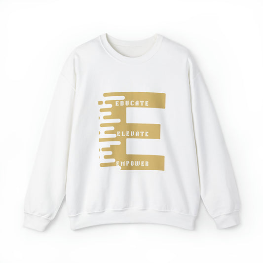 UNITED (with motto frontside) Breast Cancer Awareness and Support Non-Profit Unisex Heavy Blend™ Crewneck Sweatshirt
