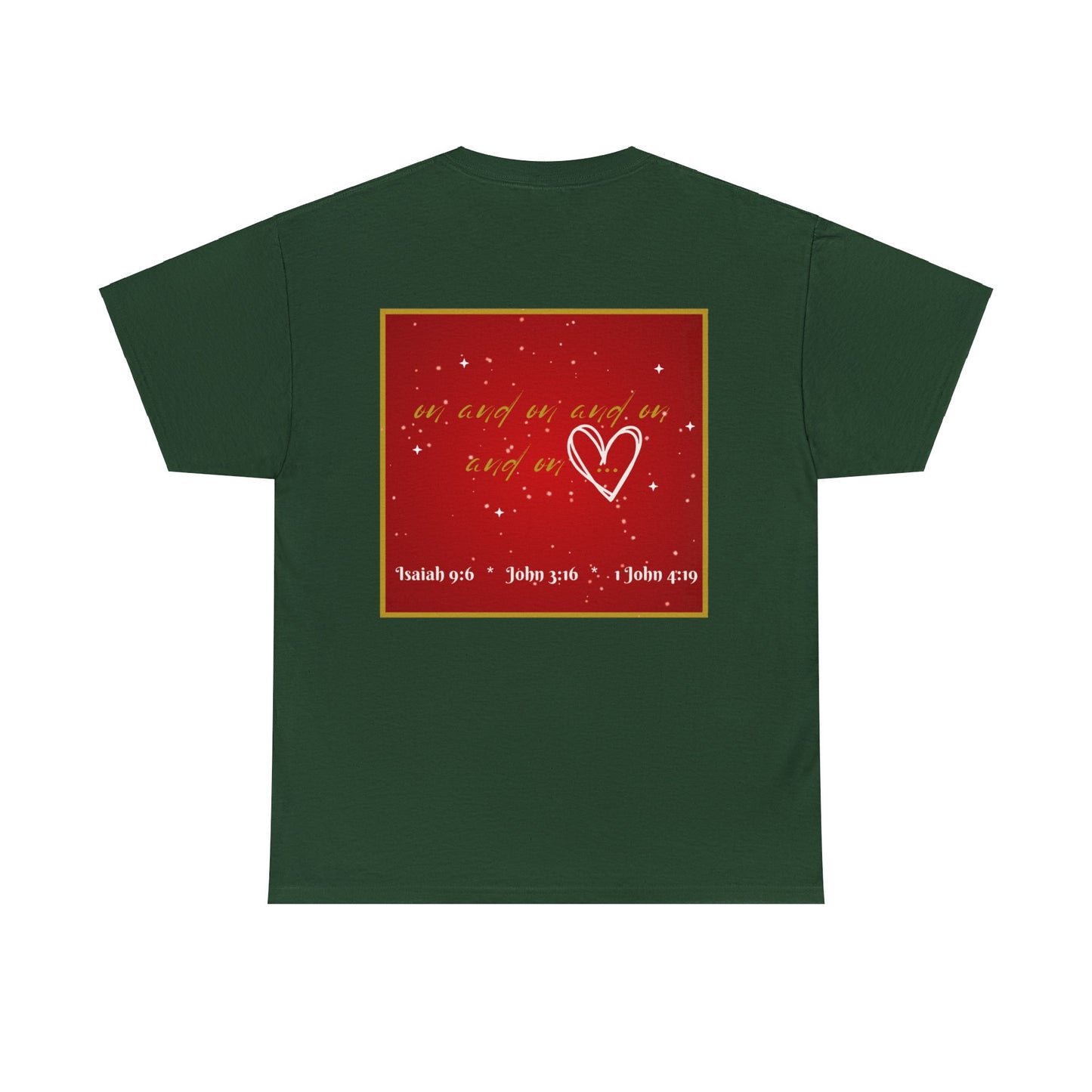 And the Gift Goes On Christmas Unisex Heavy Cotton Tee