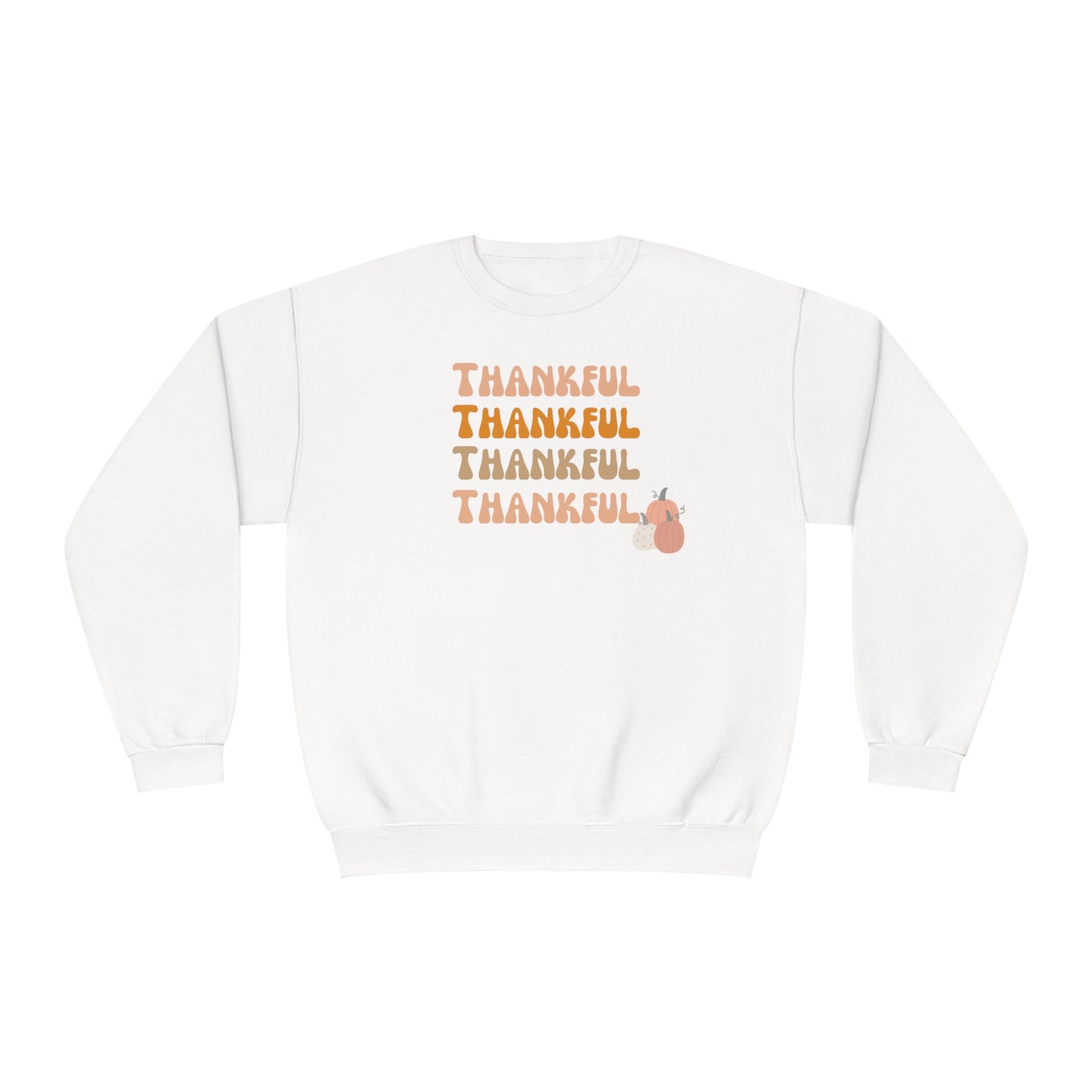 Thankful Pumpkin Fall and Thanksgiving Unisex NuBlend® Crewneck Sweatshirt