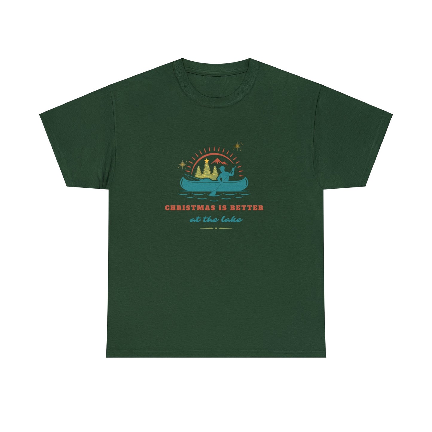 Christmas at the Lake Unisex Heavy Cotton Tee